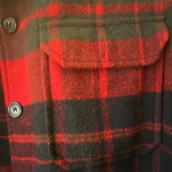 Vintage Limited America Shacket Red Green Plaid Wool Mohair Jacket Men M - Picture 8 of 8